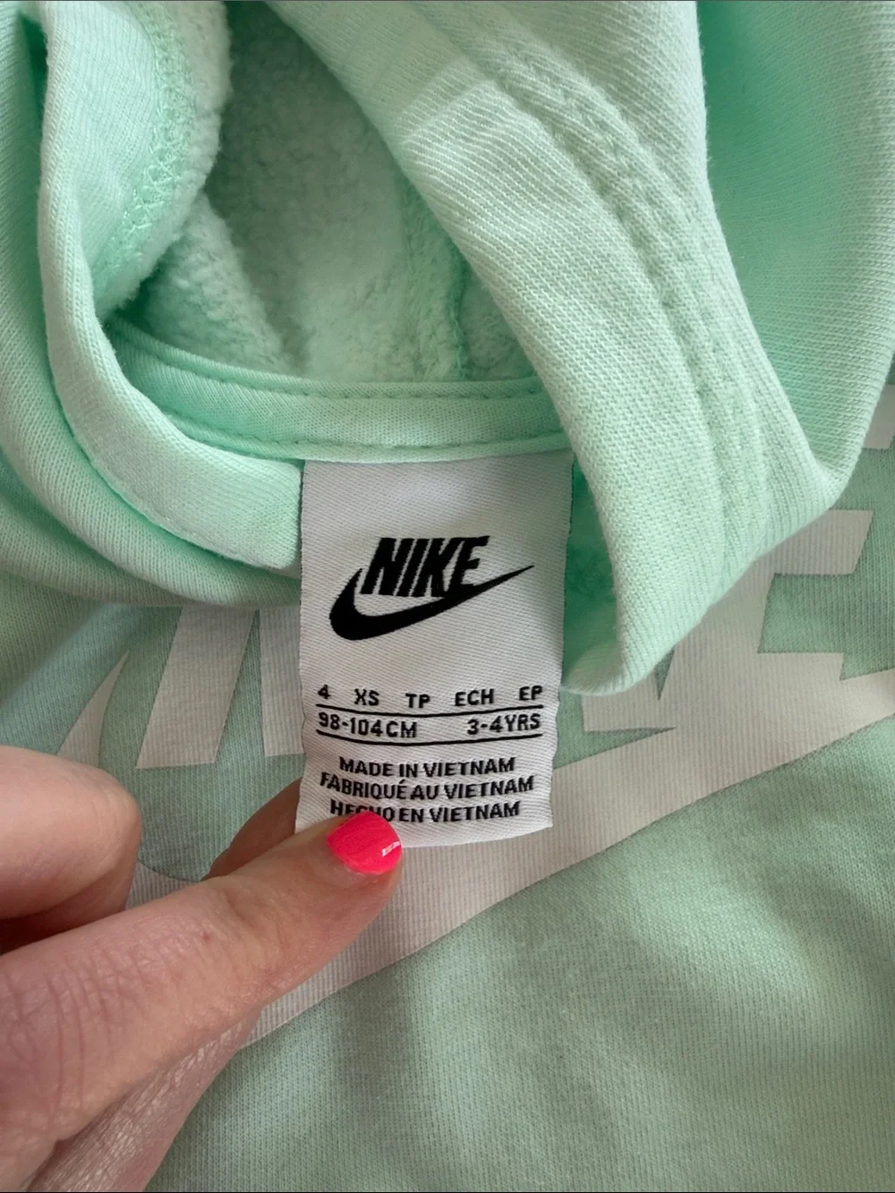 Nike Kids Mint Green Hoodie & Joggers Set - White Logo - Picture 4 of 9